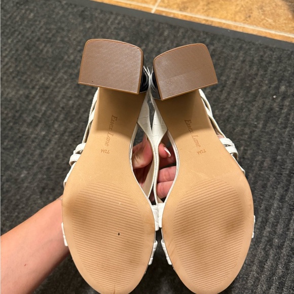 White Strappy Heeled Sandals - Picture 4 of 4